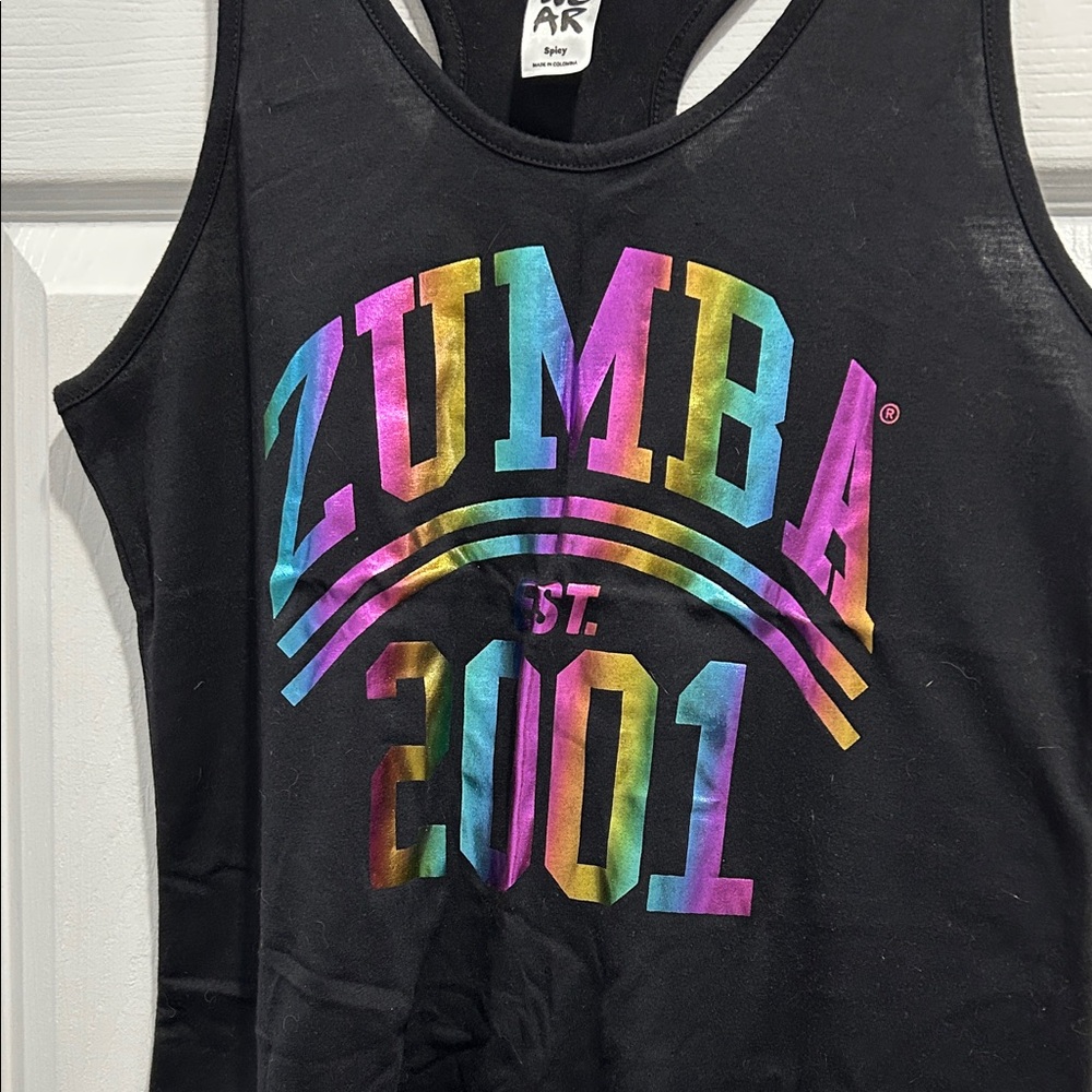 ZUMBA SALE! Black Tank with Multicolor Logo